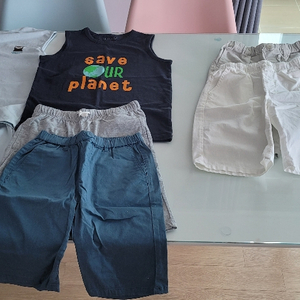 아동 반바지 티셔츠 초등학생 티 키즈 바지 한두번정도