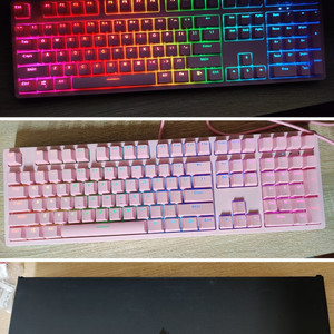 Aukey km-g15 핑크 기계식 유선 키보드