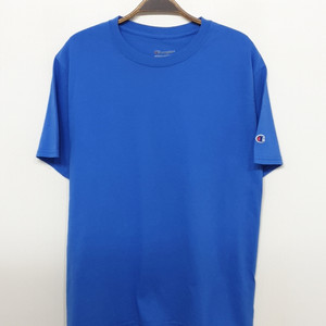 (M) 챔피온 반팔티 블루 무지 라운드 면티셔츠