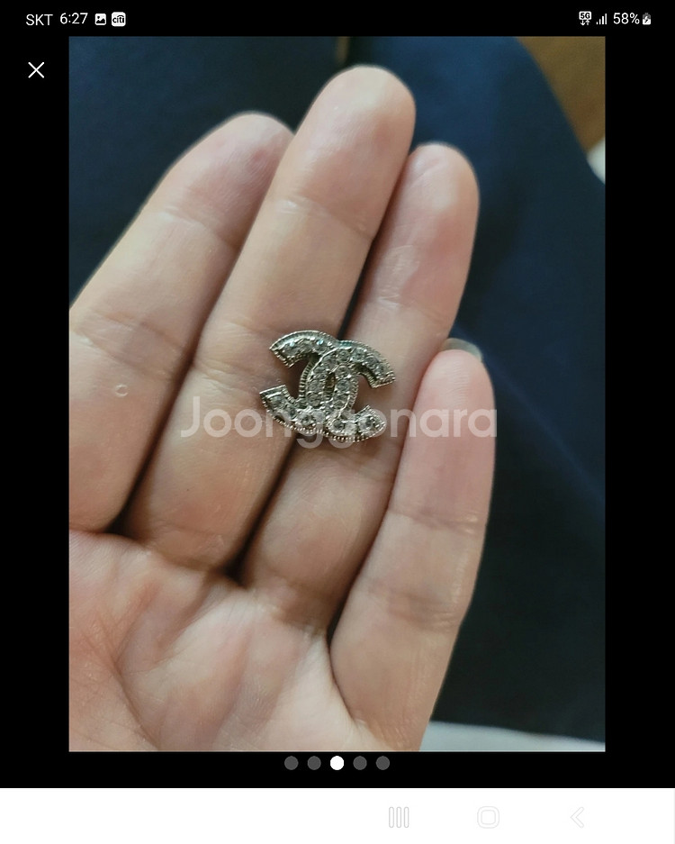 정품 샤넬귀걸이한짝--2