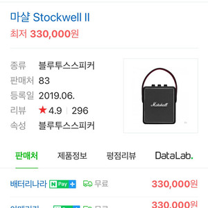 마샬 스톡웰 2 정품 새상품 미개봉 220,000원