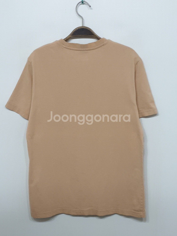 (M) 캉골 로고 반팔티 베이지 면티셔츠 라운드--5