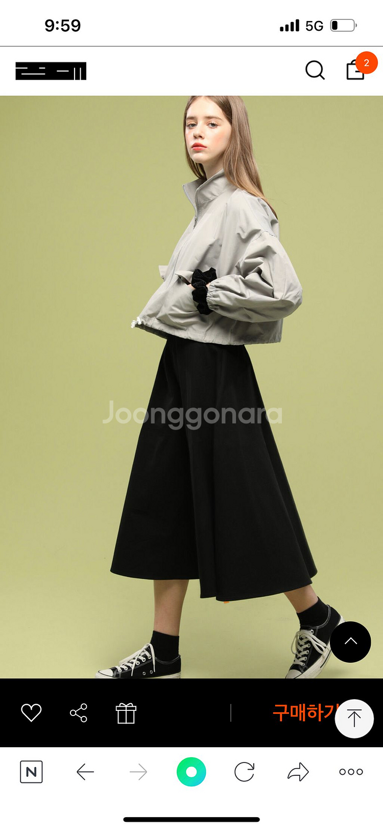 콜릿 크롭오버핏 숏야상 점퍼자켓--3