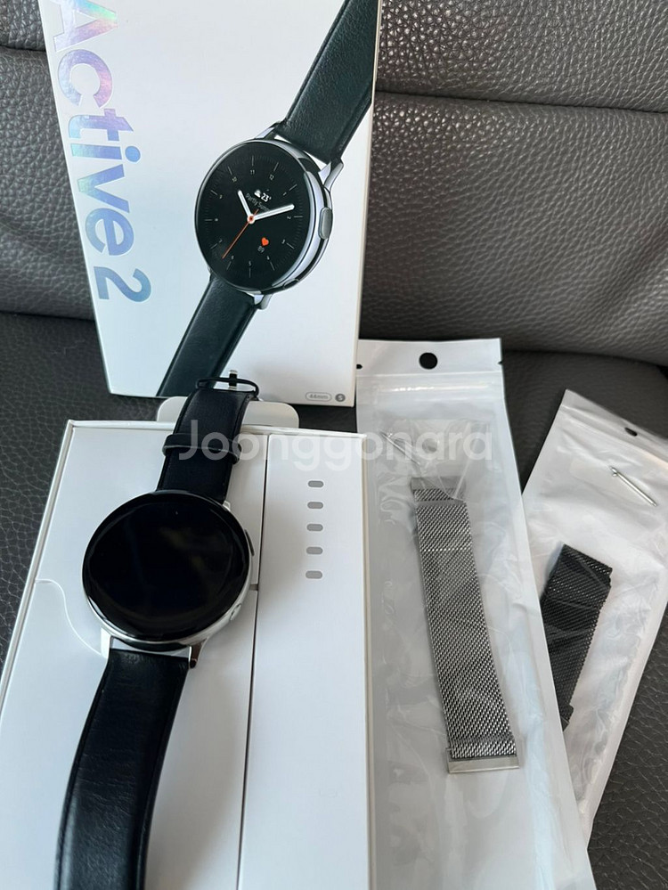 삼성 갤럭시워치 액티브2 44mm 스테인리스 블랙--0