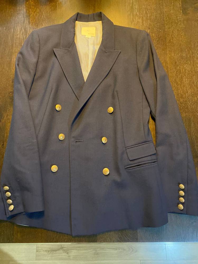 밴드오브아웃사이더스 네이비 더블 블레이저 3--1