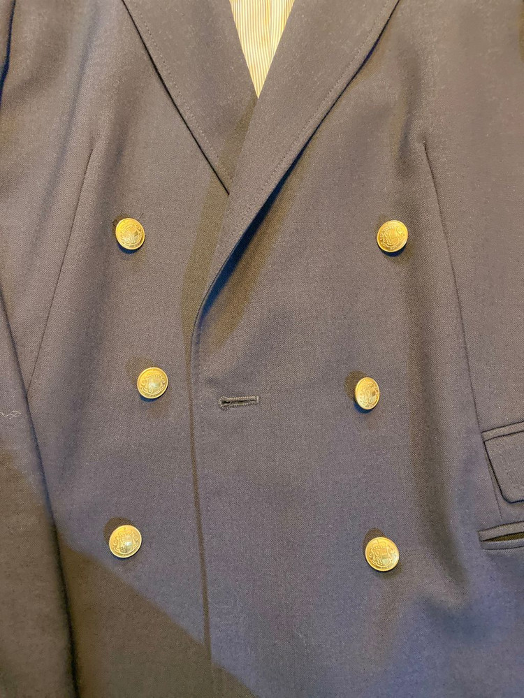 밴드오브아웃사이더스 네이비 더블 블레이저 3--2