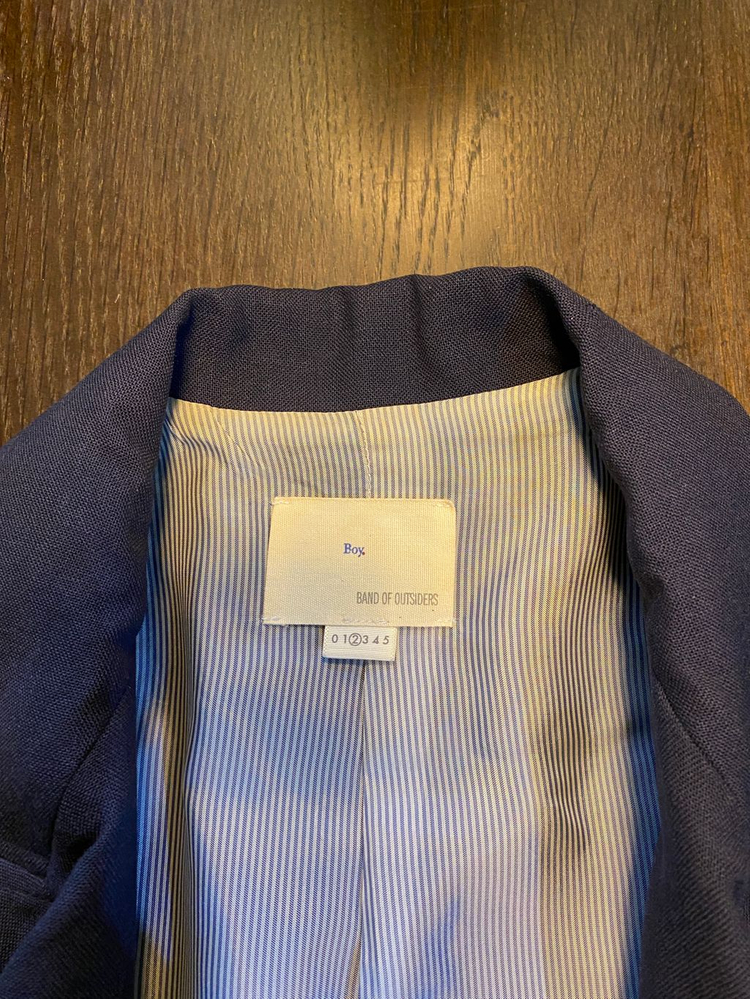밴드오브아웃사이더스 네이비 더블 블레이저 3--5