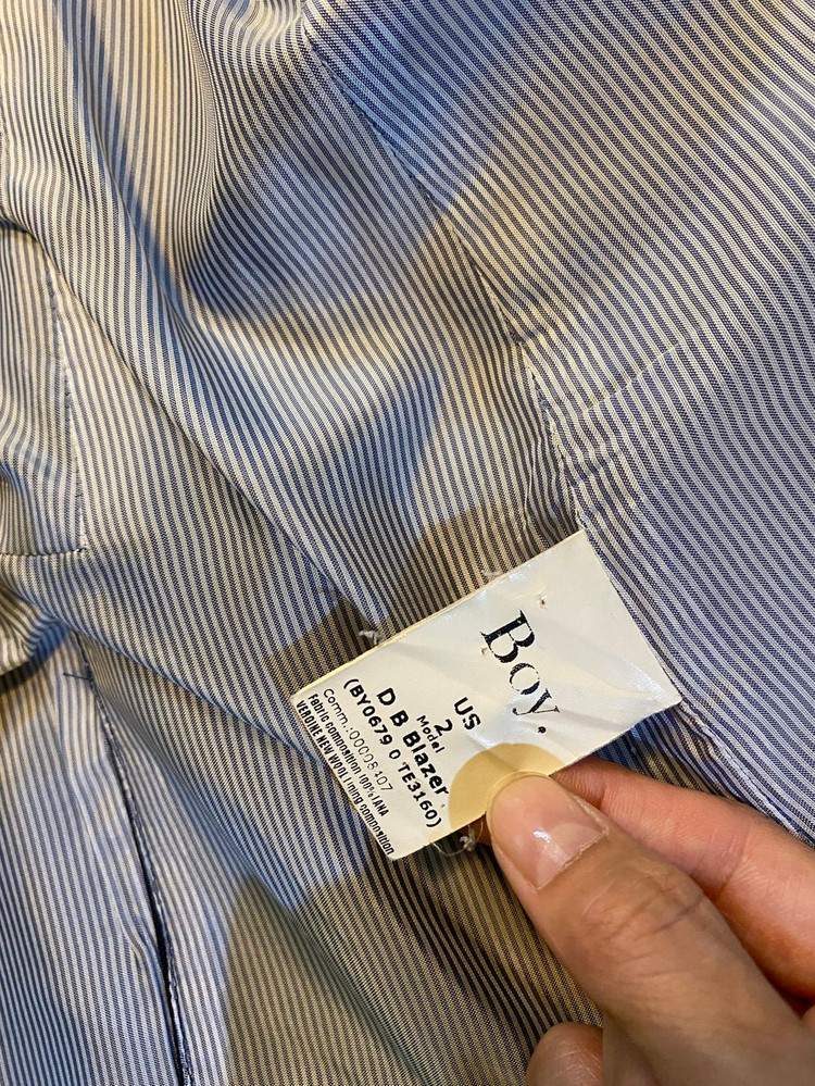 밴드오브아웃사이더스 네이비 더블 블레이저 3--7