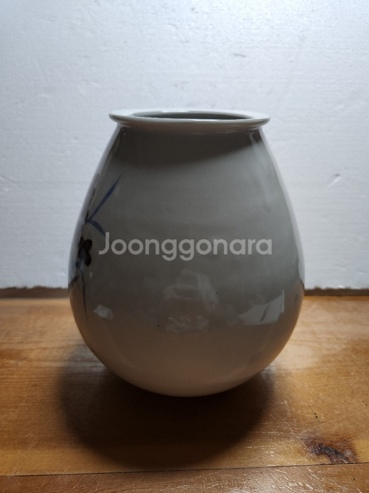 청화백자 괴석 난초문--4