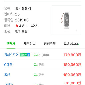 LG PuriCare(공기청정기-미개봉)