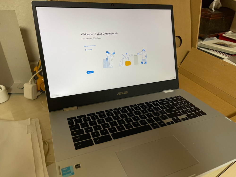 asus크롬북 17.3인치(노트북) 풀박스--3