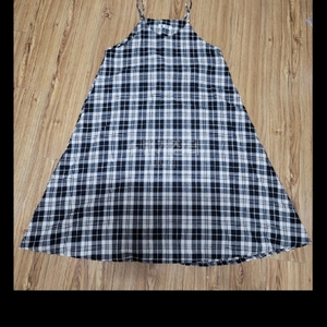 체크 민소매 원피스,뷔스티에 원피스 이미지