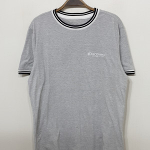 (100) 디스커버리 로고 반팔티 라인배색 티셔츠