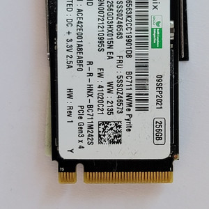 하이닉스bc711 256gb 2242 ssd