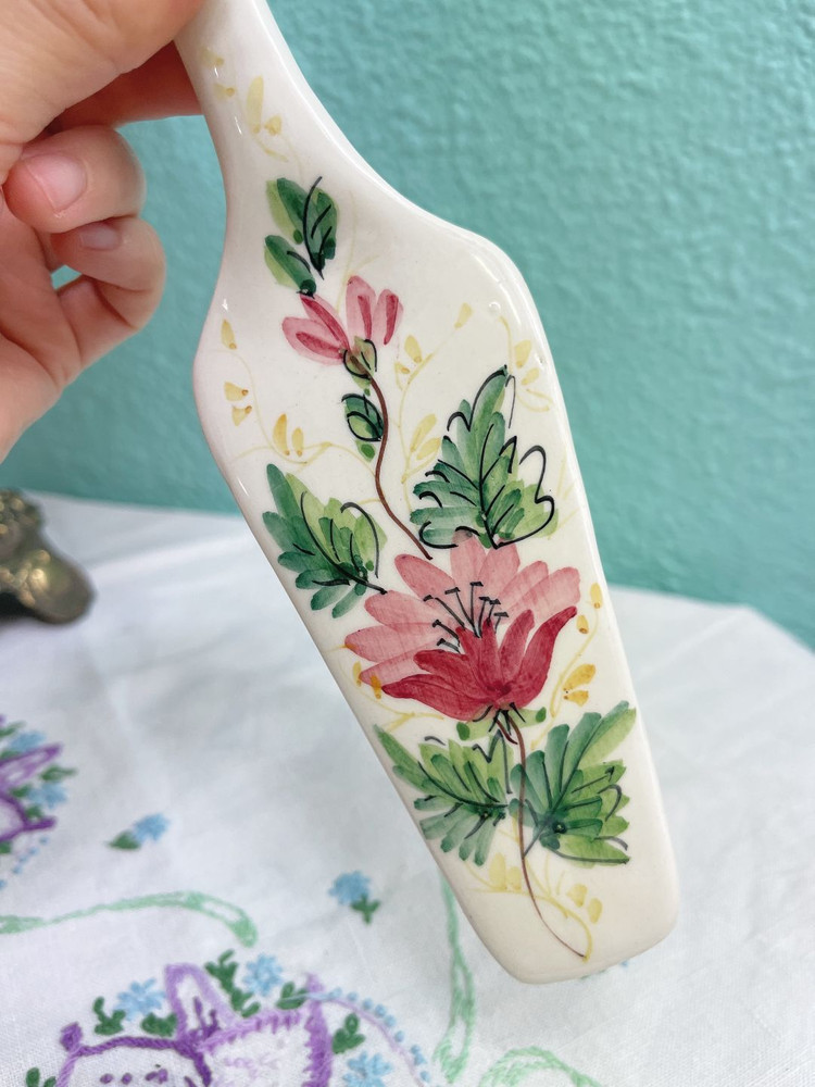 (이태리) 빈티지 핸드페인티드 케이크 서버 이미지