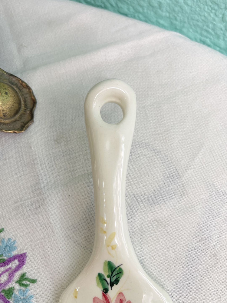 (이태리) 빈티지 핸드페인티드 케이크 서버 이미지