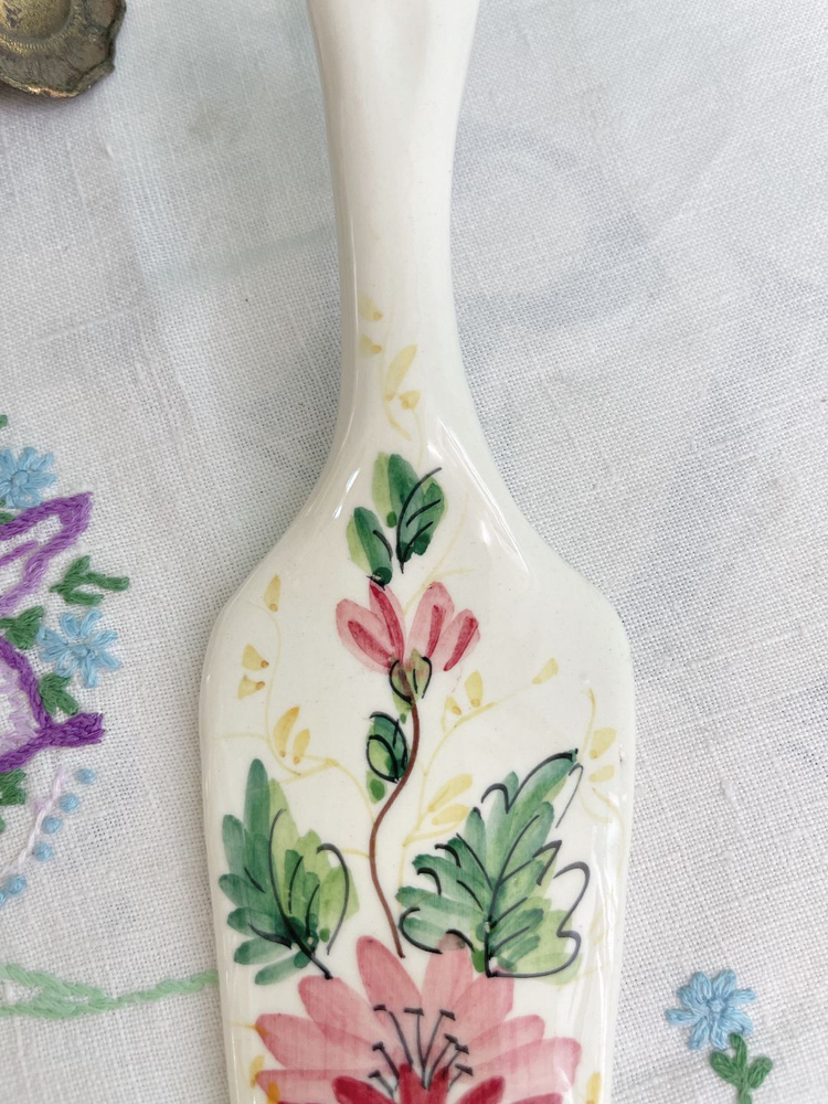 (이태리) 빈티지 핸드페인티드 케이크 서버 이미지