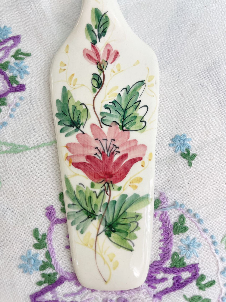 (이태리) 빈티지 핸드페인티드 케이크 서버 이미지