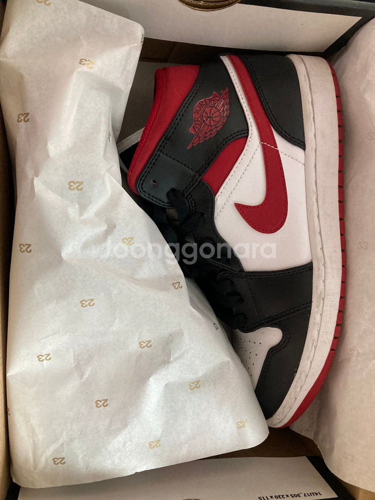 조던1 미드 짐레드 255--6