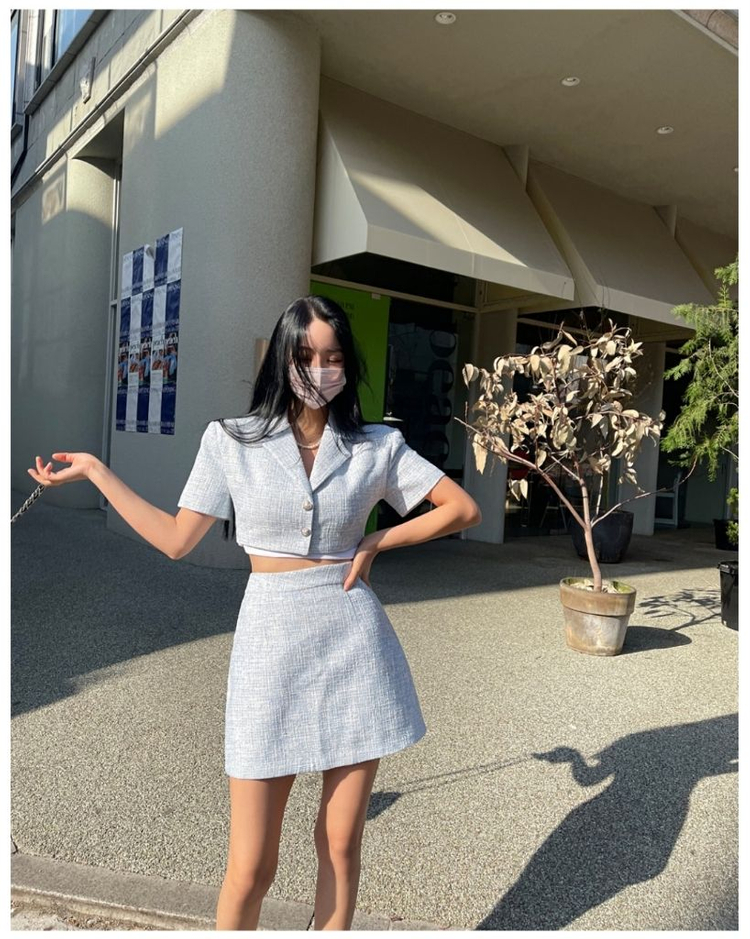 지윈 GWIN 트위드셋트--1