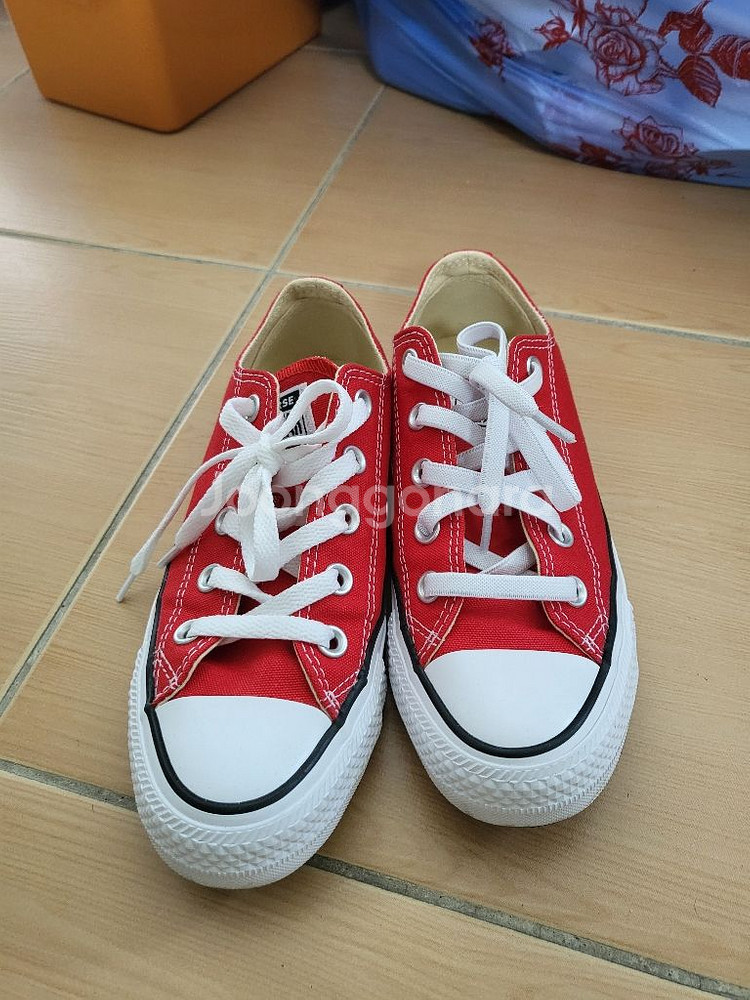 컨버스 운동화 로우 레드색상--6