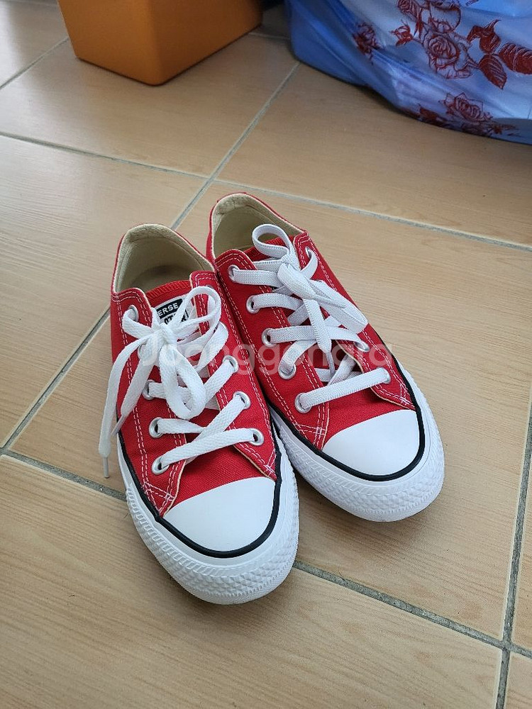 컨버스 운동화 로우 레드색상--2