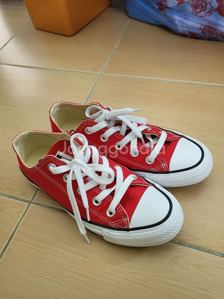 컨버스 운동화 로우 레드색상--5