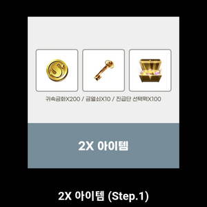 2X 금화 게임 쿠폰