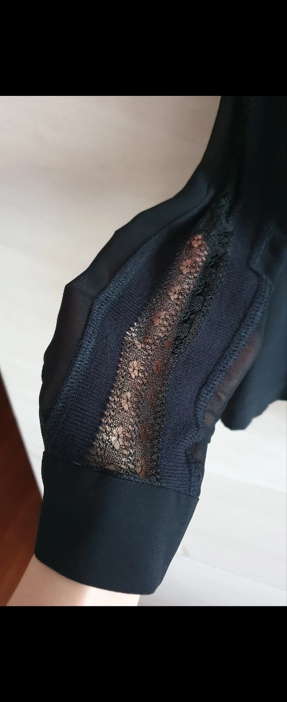 (정품) 산드로 레이스 시스루 쉬폰 블라웃 이미지