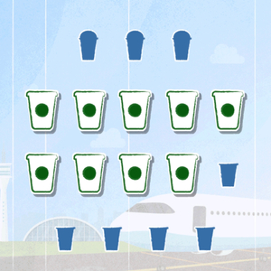 스타벅스 프리퀀시 하양 9개