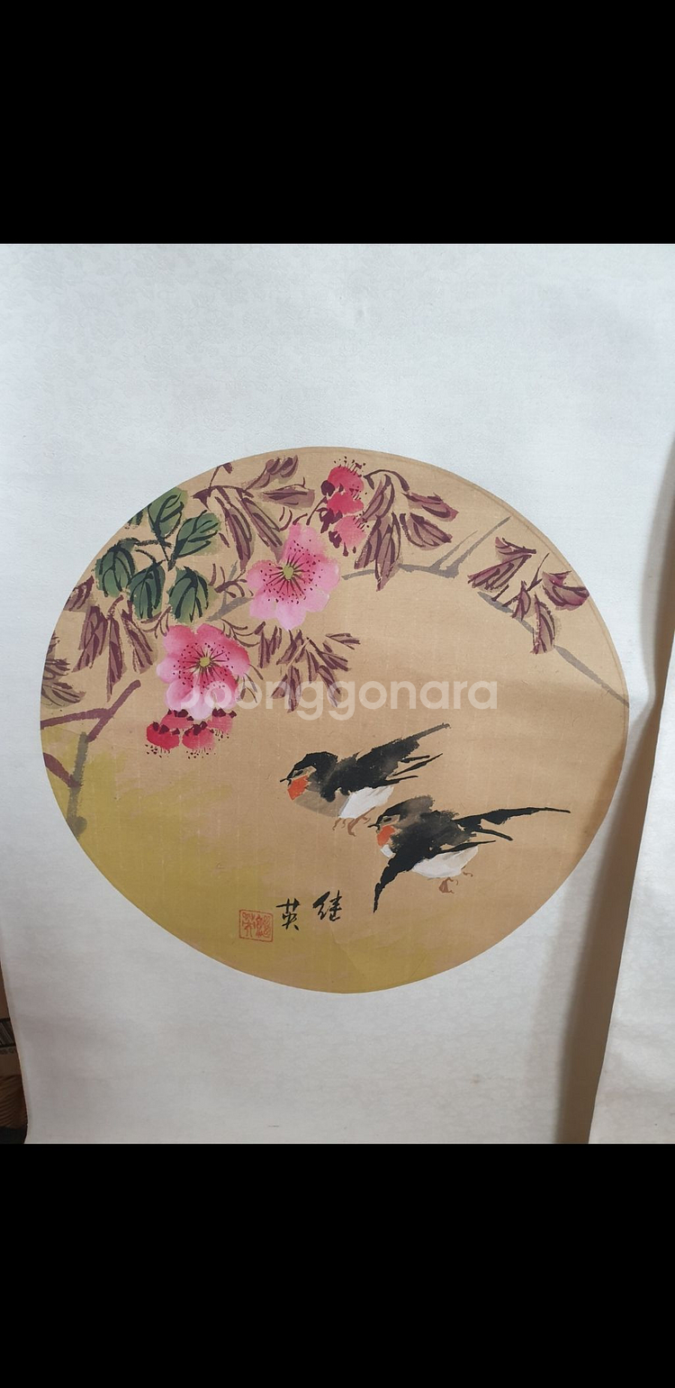 오래된 족자 대련 그림--4