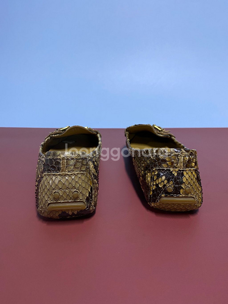 랄프로렌 퍼플라벨 스네이크 레더 로퍼 6 1/2--4