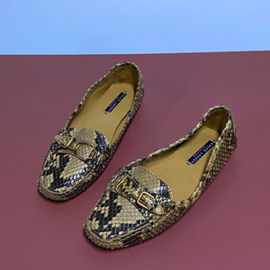 랄프로렌 퍼플라벨 스네이크 레더 로퍼 6 1/2