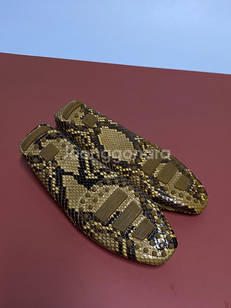 랄프로렌 퍼플라벨 스네이크 레더 로퍼 6 1/2--8