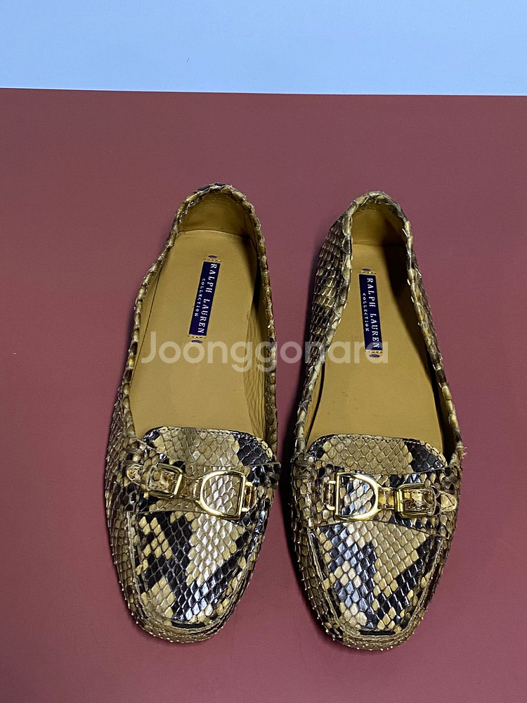 랄프로렌 퍼플라벨 스네이크 레더 로퍼 6 1/2--2