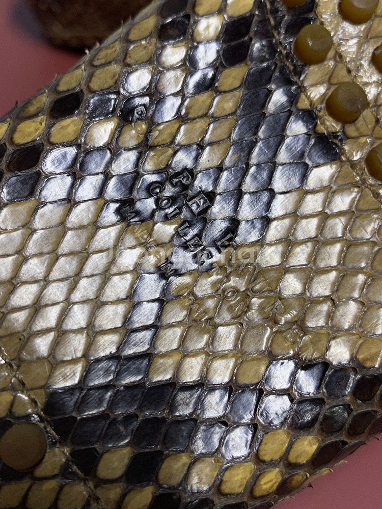 랄프로렌 퍼플라벨 스네이크 레더 로퍼 6 1/2--9