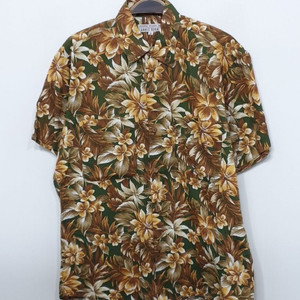 (M) 하와이안 반팔셔츠 플라워 패턴 남방 포켓 캐주얼