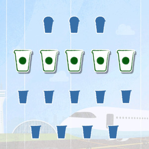 스타벅스 프리퀀시 하양 일반 5개