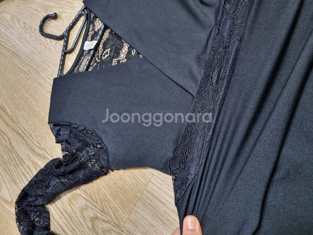 55 섹시 레이스 미니 스판 시스루 원피스 브이넥 플레--6