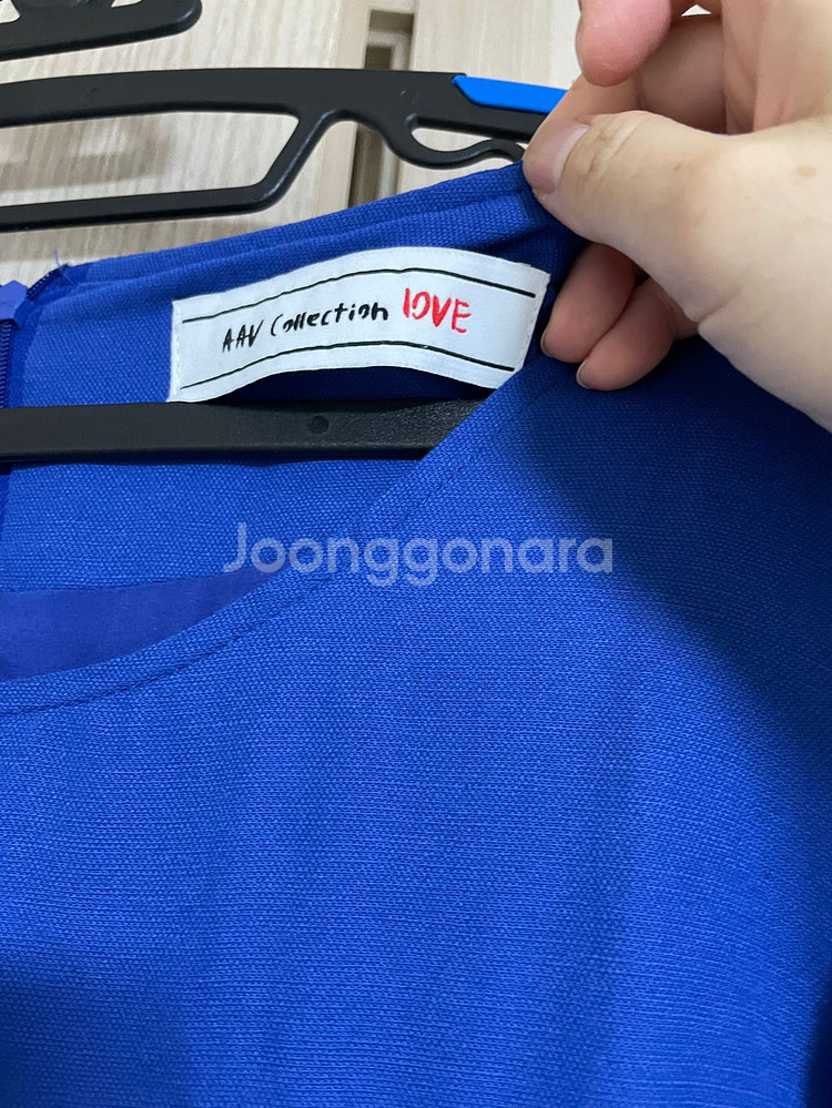 아브컬렉션 린넨퍼프드레스 블루--8