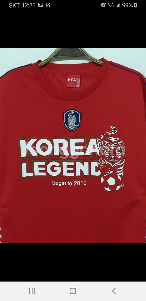 (100) 국가대표 축구 유니폼 반팔 티셔츠 기능성--1