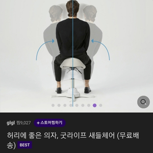 굿라이프 새들체어/ 승마의자/ 허리의자/ 교정의자