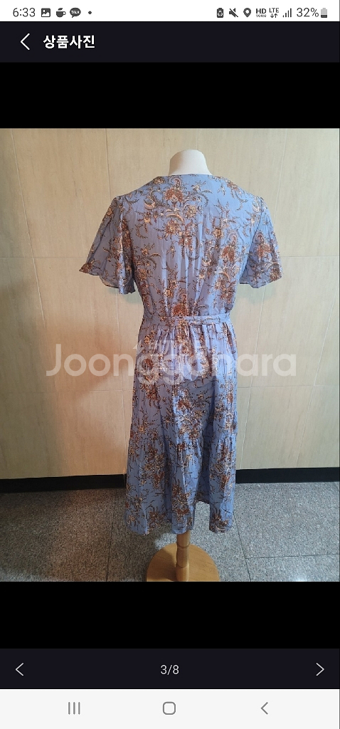 (새상품)페이즐리원피스,브이넥원피스,나팔소매원피스,로브--2