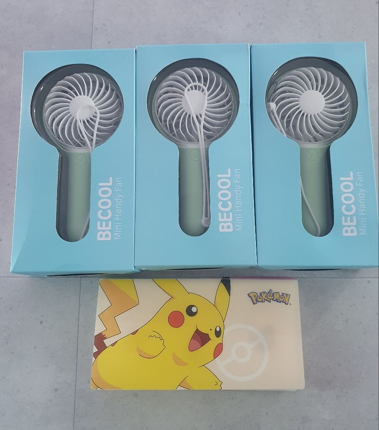 포켓몬 스티커 띠부띠부씰 간이 선풍기 일괄 판매--0