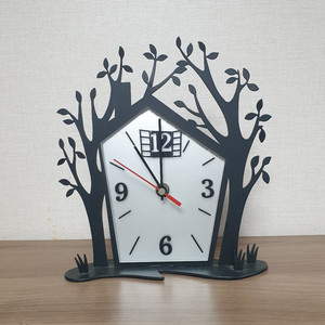 나무 모양 인테리어 시계