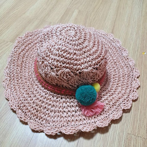 유아동 핑크 여름 모자 52 사이즈
