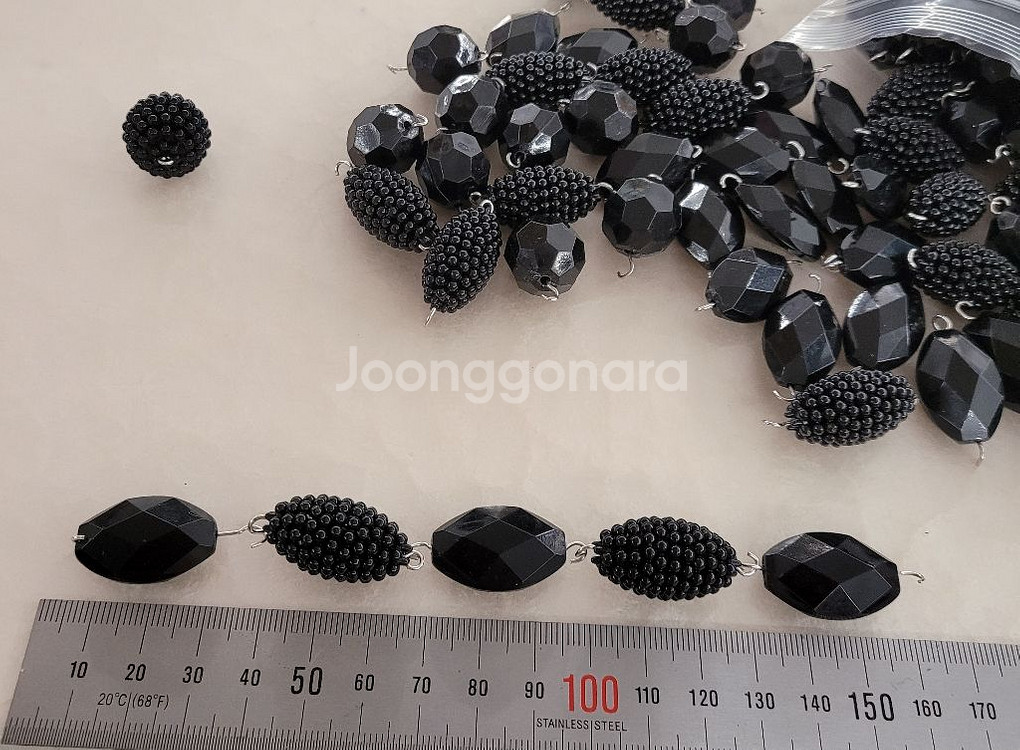 양고리 비즈장식 4종 약 200개 일괄--2