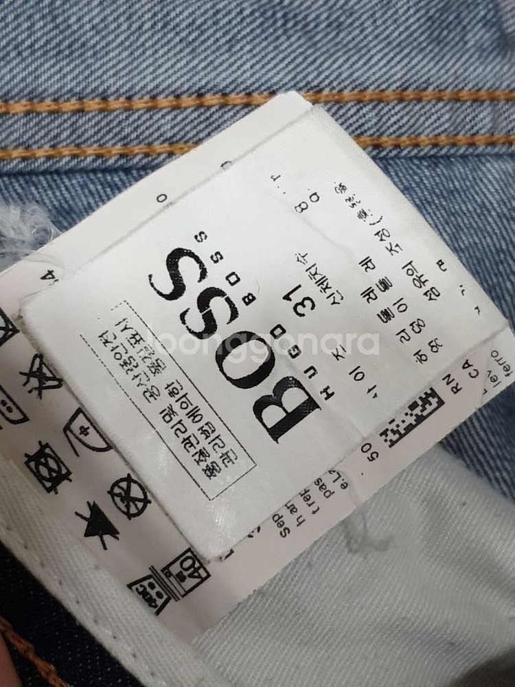 (30) 휴고보스 청바지 중청 일자 데님팬츠 매장판--3
