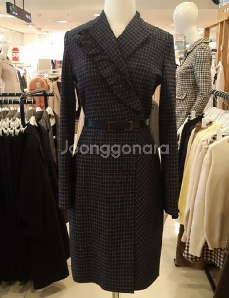 현대백화점 케네스레이디 프릴 원피스 55 새상품--0