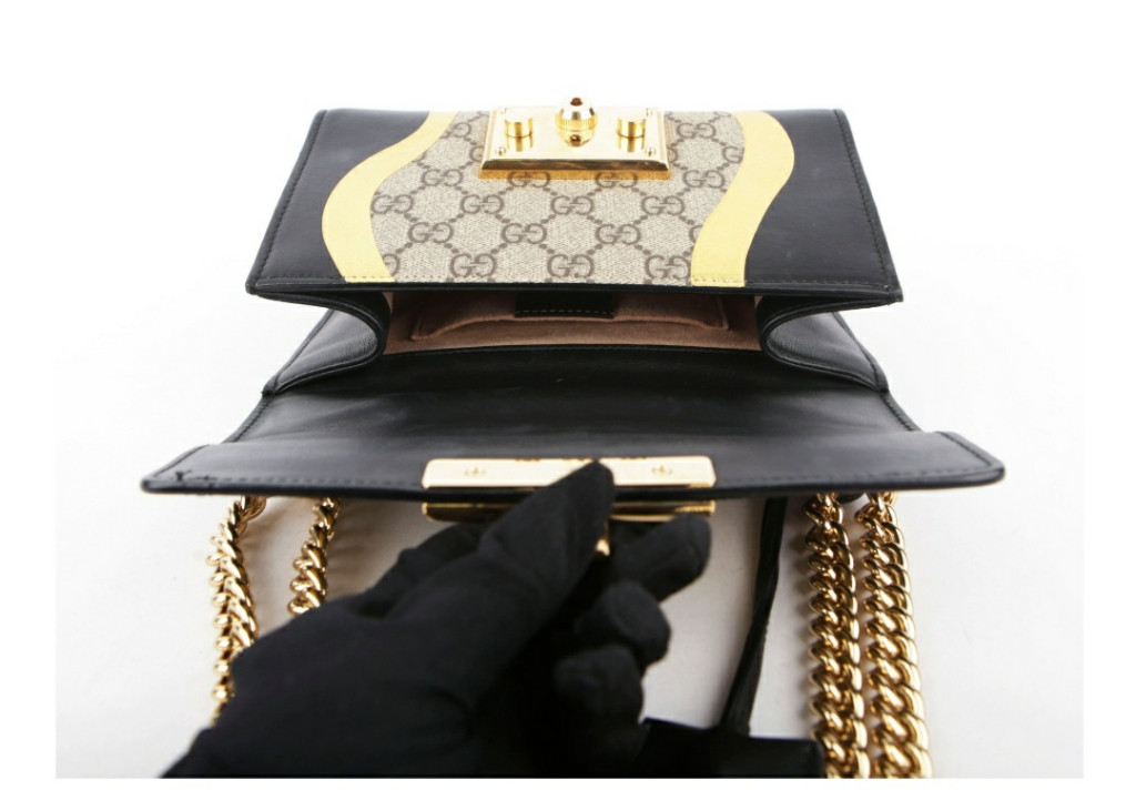 구찌 패드락 숄더백 스몰 GG수프림--4